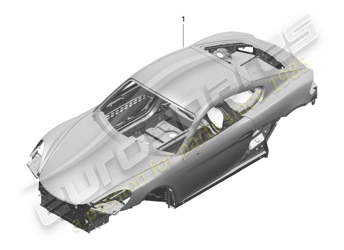 porsche 718 cayman (2018) car body parts diagram