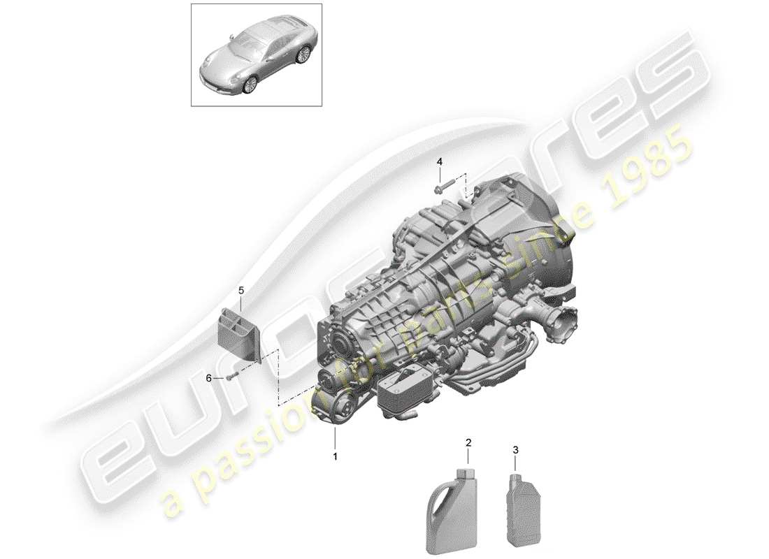 porsche 991 gen. 2 (2019) - pdk - part diagram