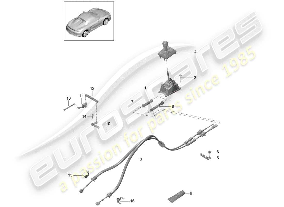 porsche 2016 transmission control parts diagram