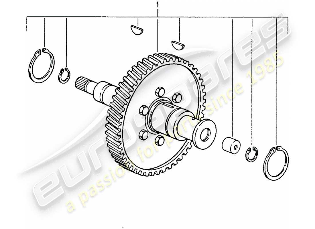 porsche replacement catalogue (1975) intermediate shaft part diagram