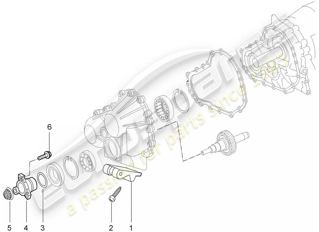 porsche 996 t/gt2 (2003) tiptronic - all-wheel - driving mechanism parts diagram
