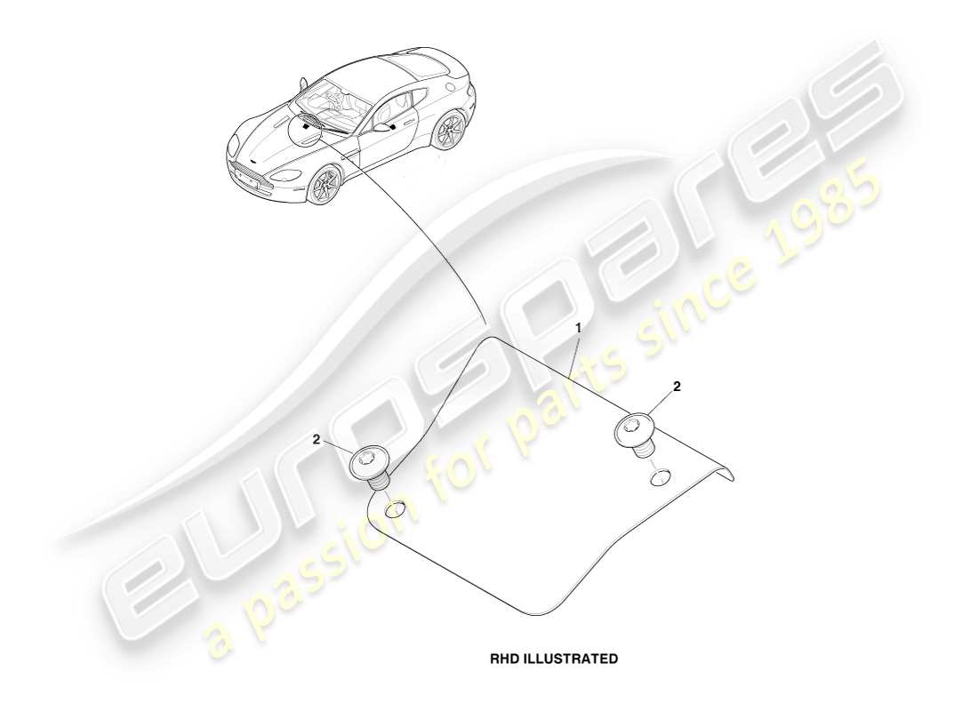 aston martin v8 vantage (2005) plenum cover part diagram