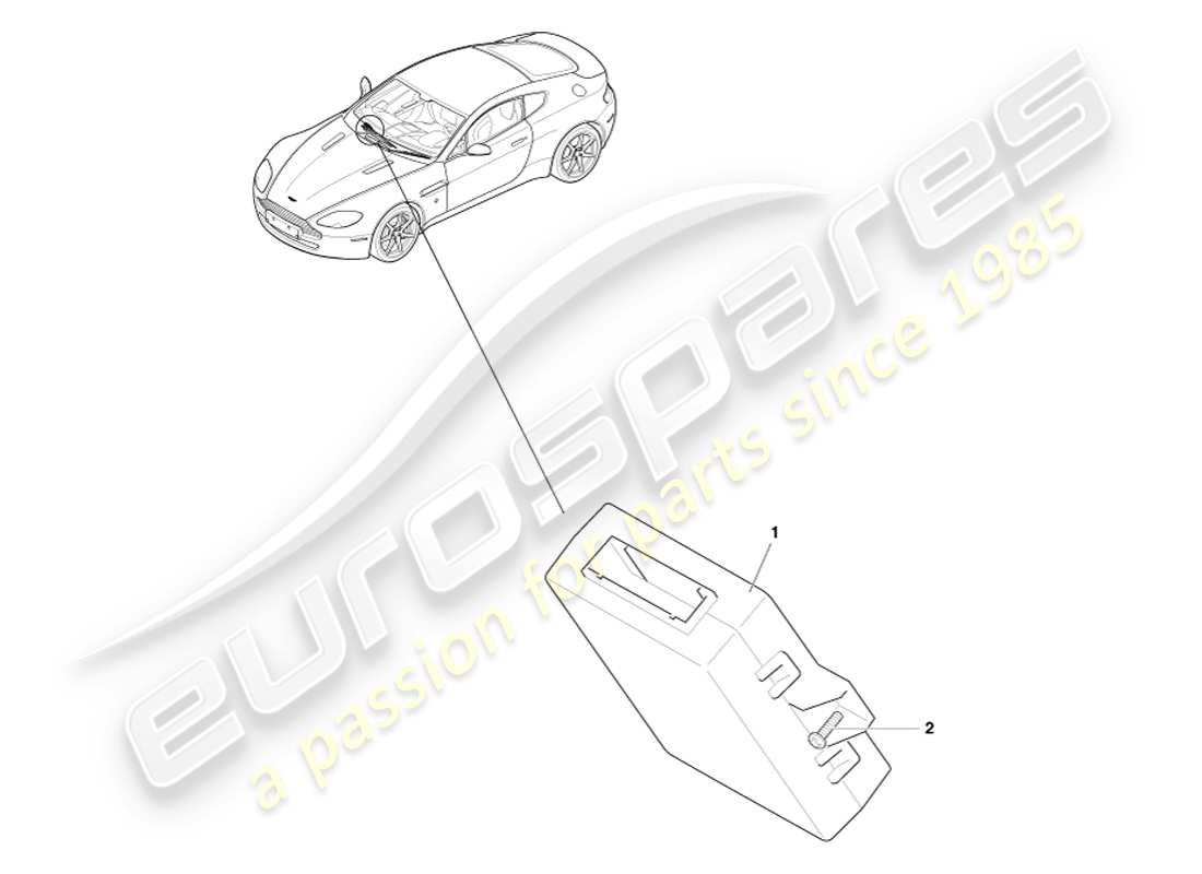 aston martin v8 vantage (2005) headlamp leveling controller part diagram