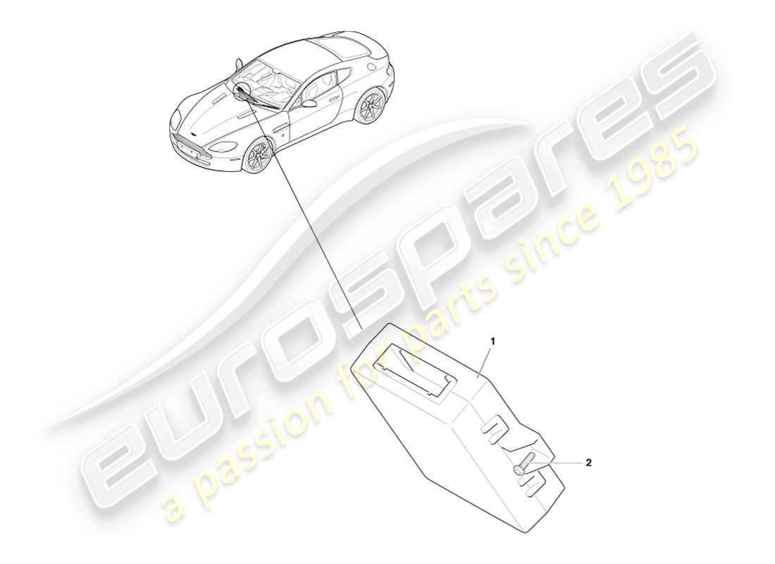 aston martin v8 vantage (2007) headlamp leveling controller part diagram