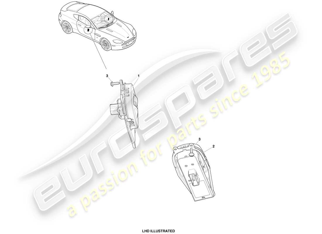 aston martin v8 vantage (2005) window/mirror lock controller part diagram