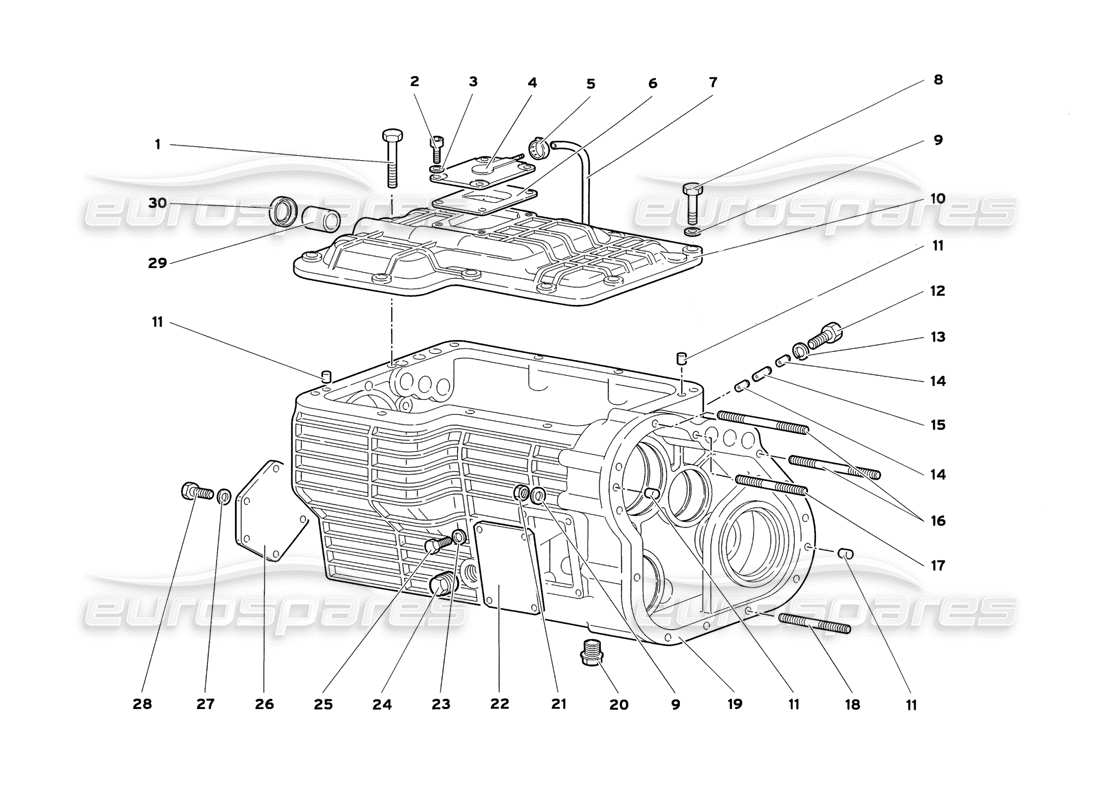 lamborghini diablo sv (1999) gearbox parts diagram