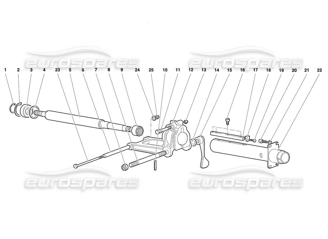 lamborghini diablo sv (1997) steering parts diagram