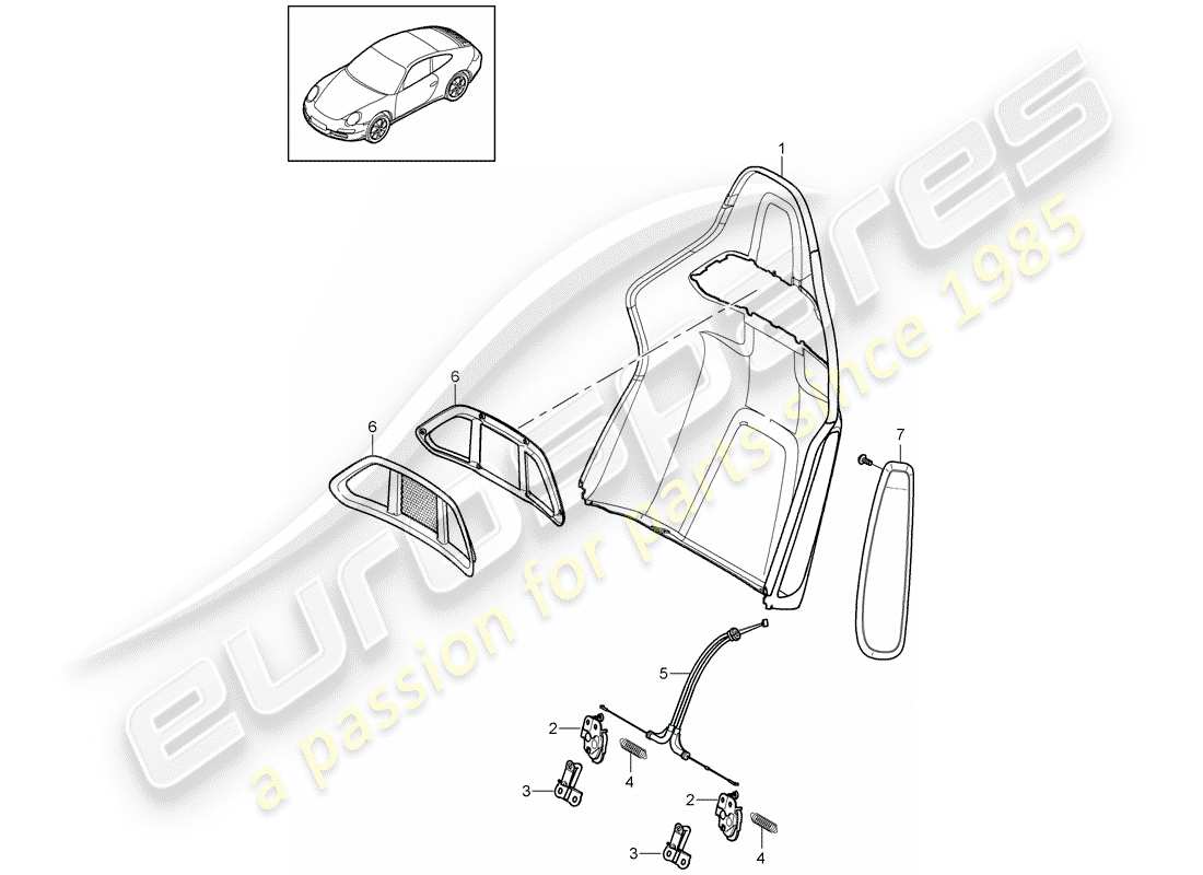 a part diagram from the porsche 997 parts catalogue