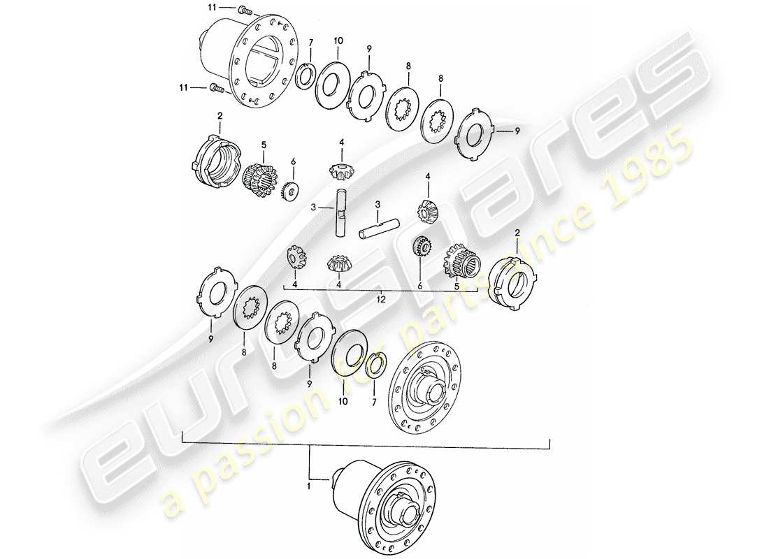 a part diagram from the porsche 928 parts catalogue