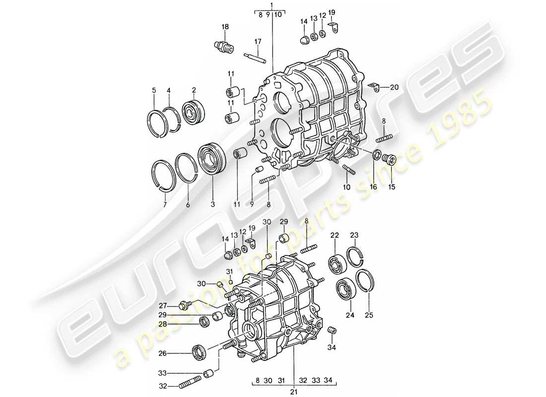 a part diagram from the porsche 959 parts catalogue