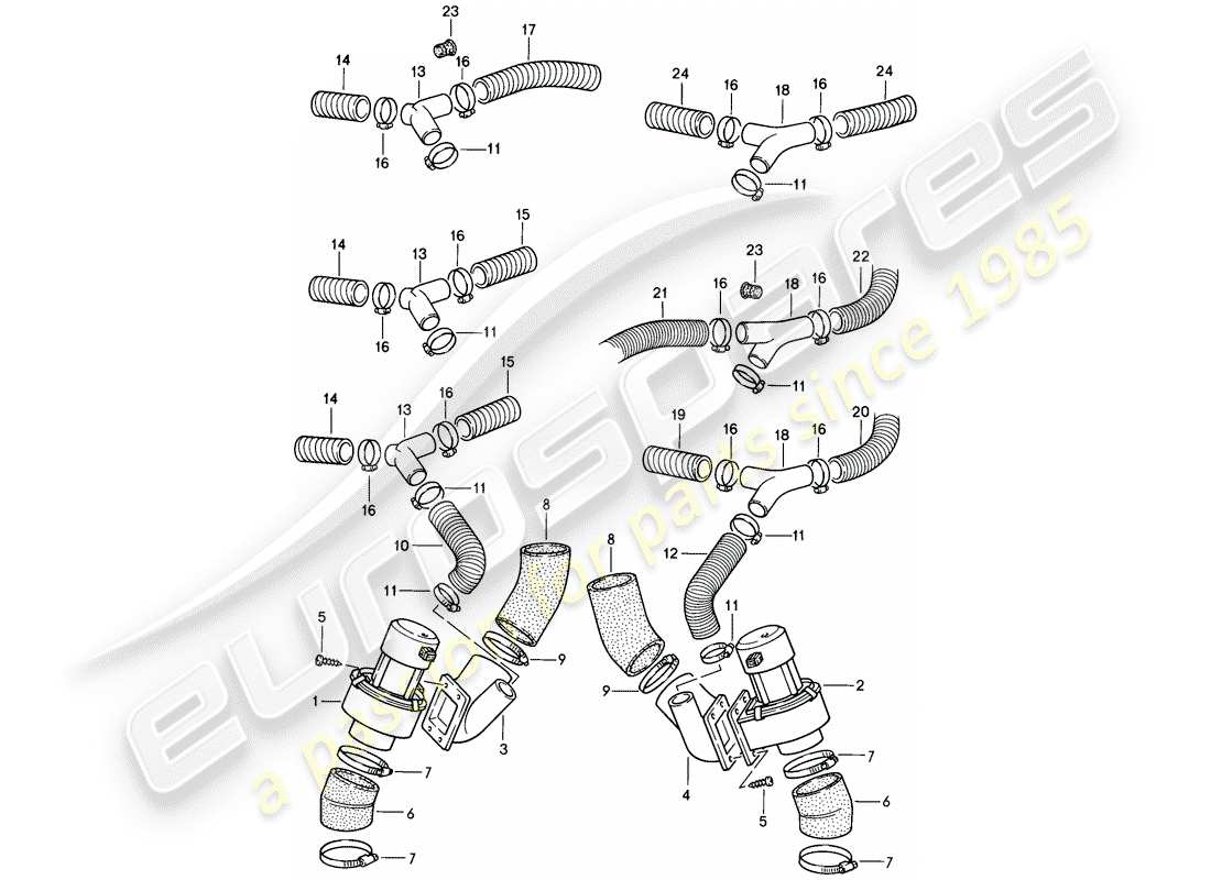 a part diagram from the porsche 911 parts catalogue