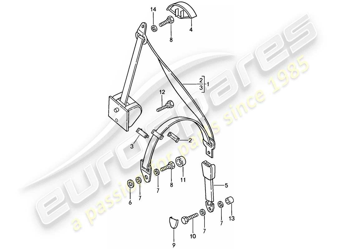 a part diagram from the porsche 924s (1986) parts catalogue