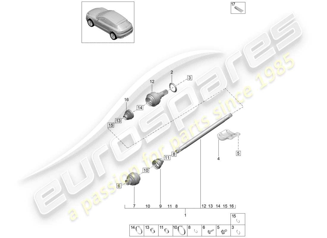 part diagram containing part number 95b501305a