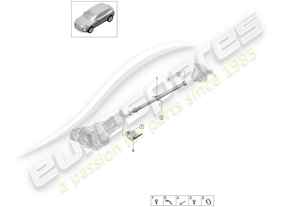 a part diagram from the porsche macan parts catalogue