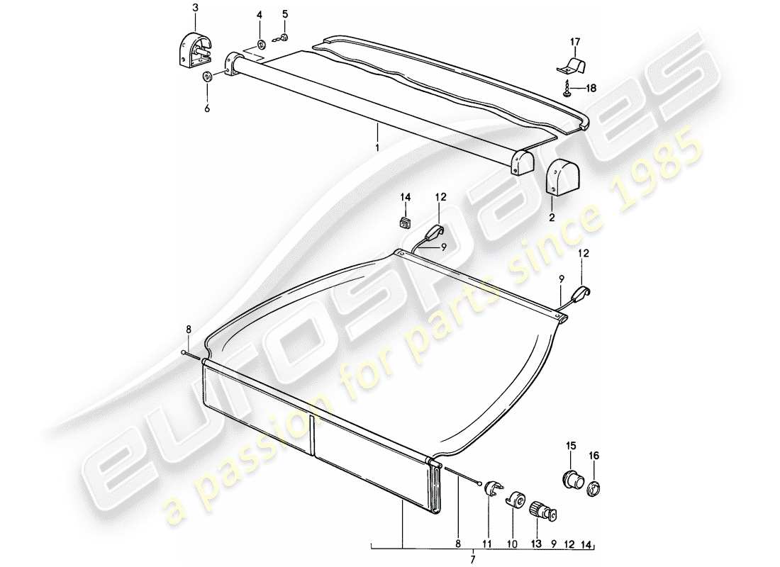 a part diagram from the porsche 944 parts catalogue