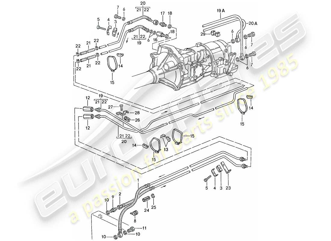 a part diagram from the porsche 944 parts catalogue