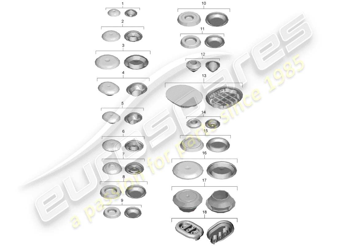 a part diagram from the porsche boxster 981 parts catalogue