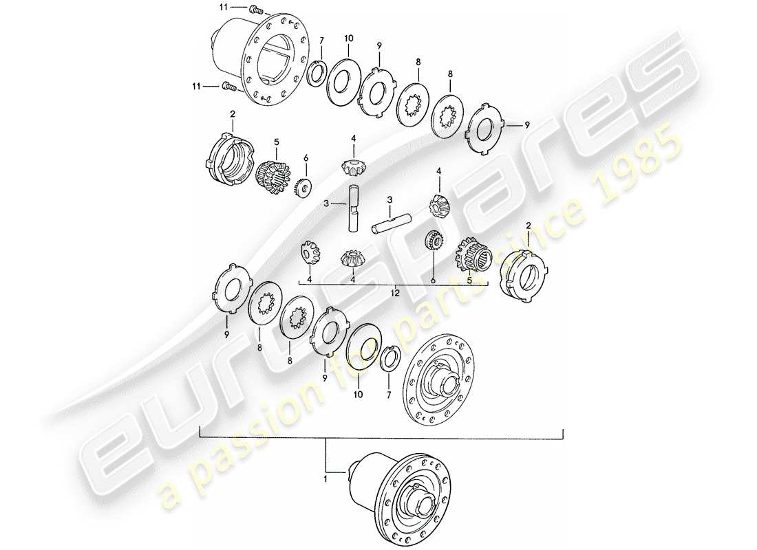 a part diagram from the porsche 928 parts catalogue