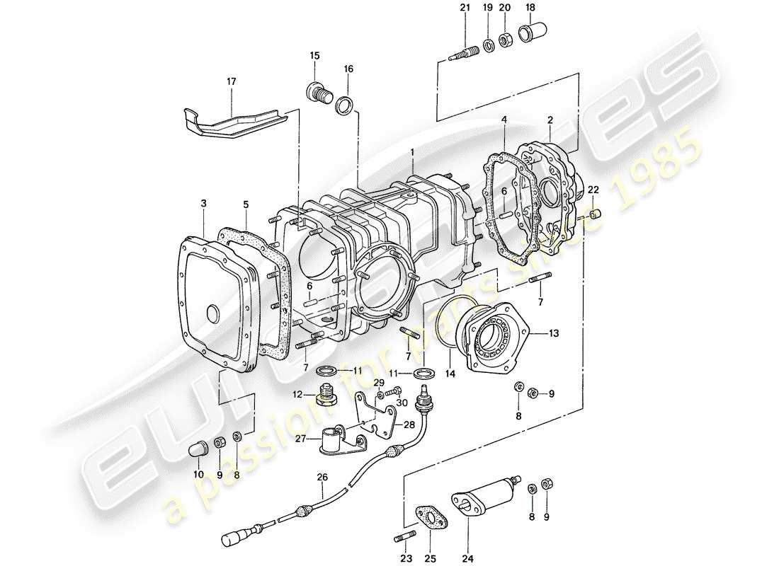 a part diagram from the porsche 959 parts catalogue