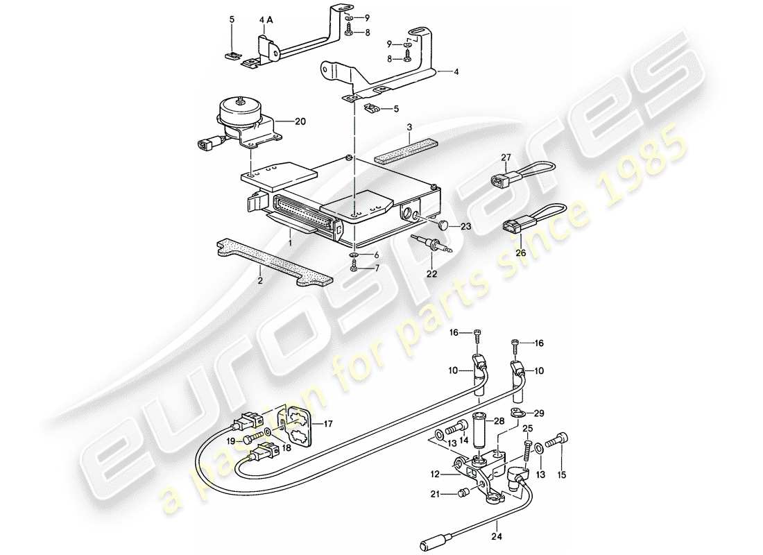 a part diagram from the porsche 924 parts catalogue