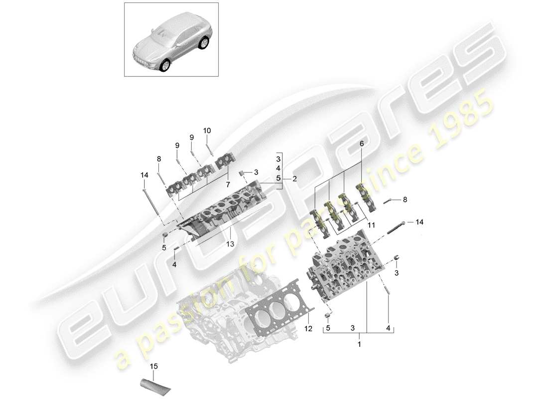 a part diagram from the porsche macan (2016) parts catalogue