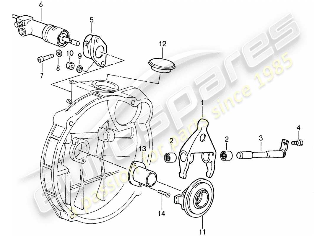 a part diagram from the porsche 959 parts catalogue