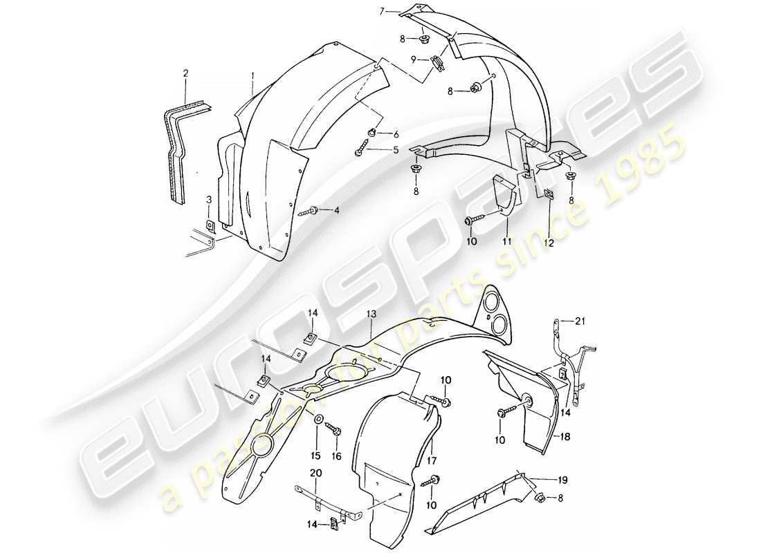 a part diagram from the porsche 964 parts catalogue