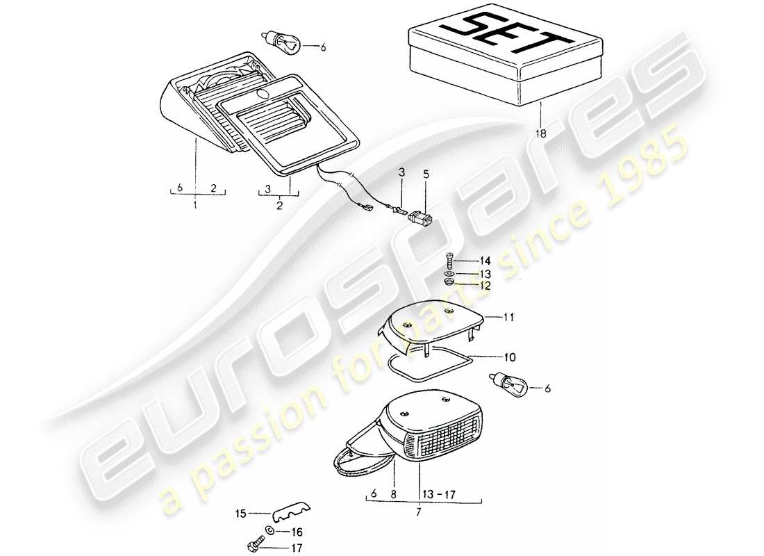 a part diagram from the porsche 964 parts catalogue