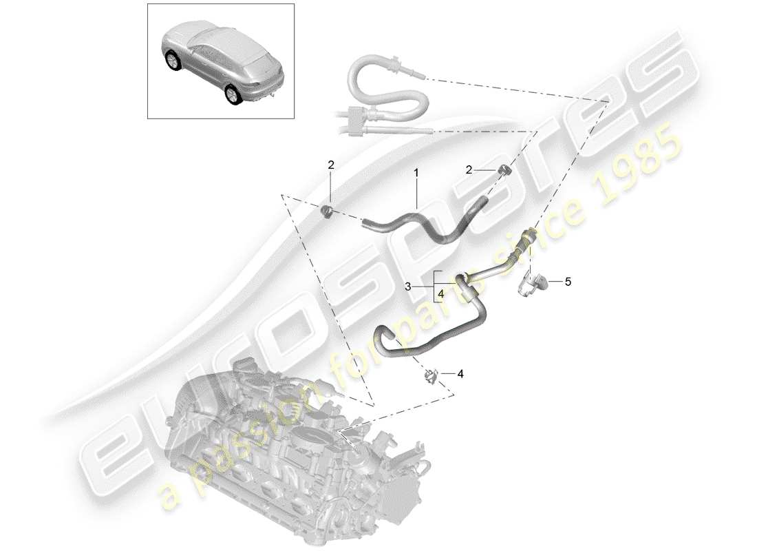 a part diagram from the porsche macan parts catalogue