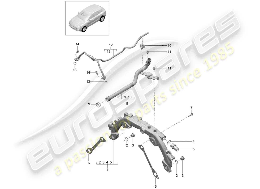 a part diagram from the porsche macan parts catalogue