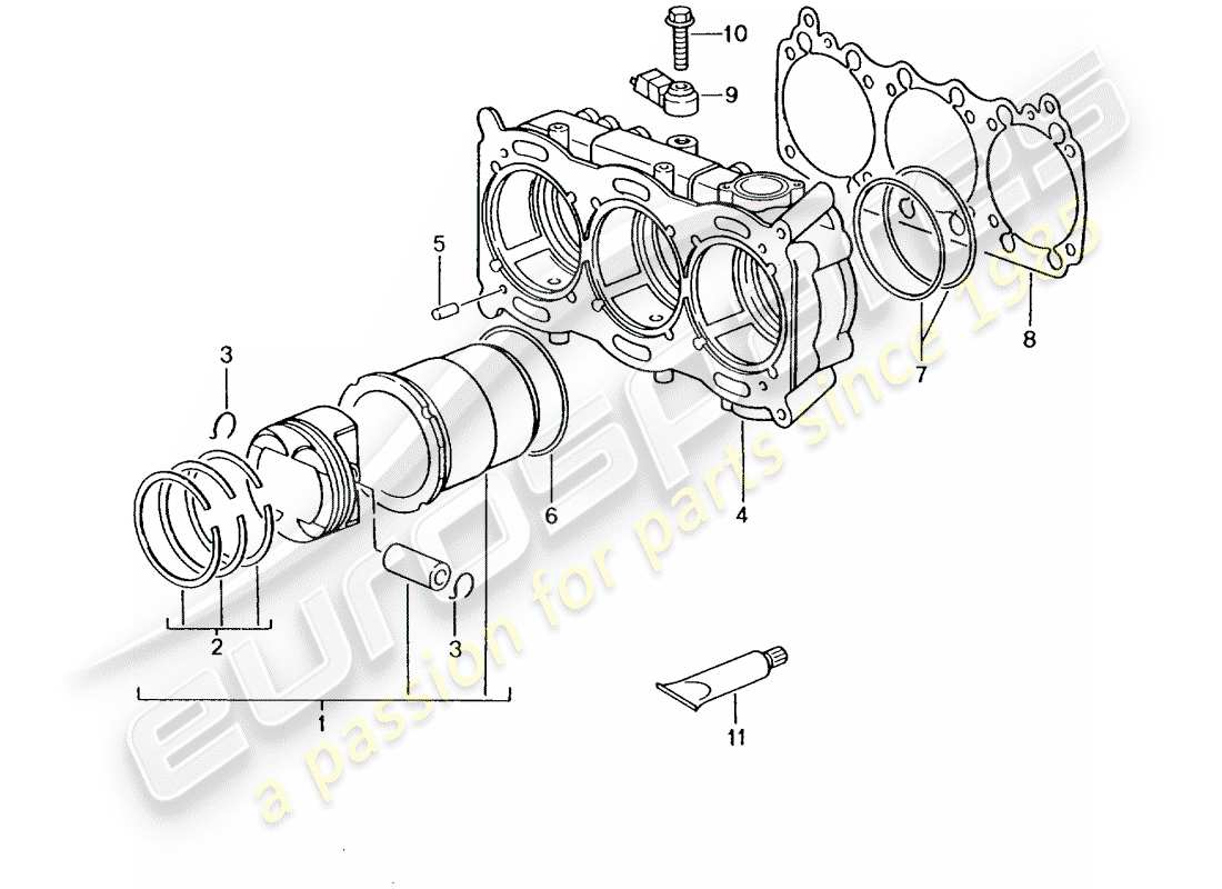 a part diagram from the porsche 996 parts catalogue