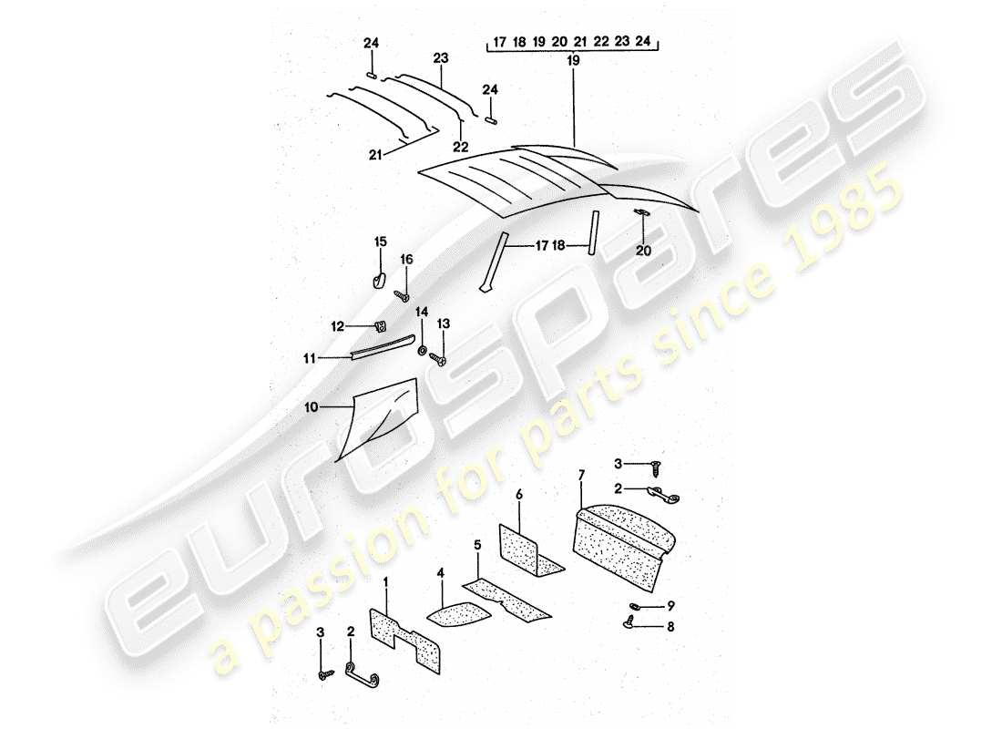 a part diagram from the porsche 911 turbo (1975) parts catalogue