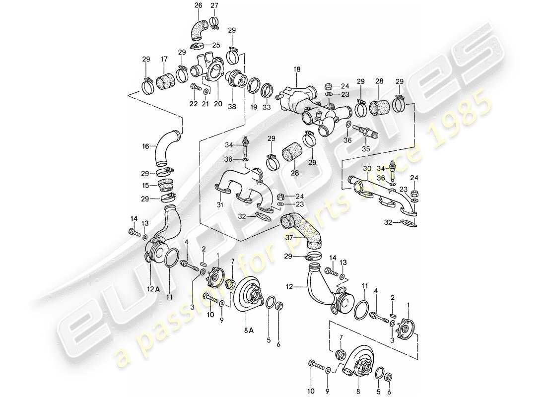 a part diagram from the porsche 959 parts catalogue