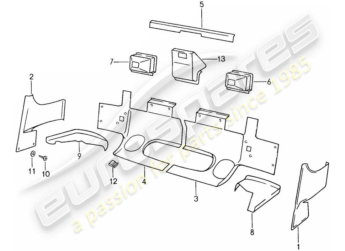 a part diagram from the porsche 959 parts catalogue