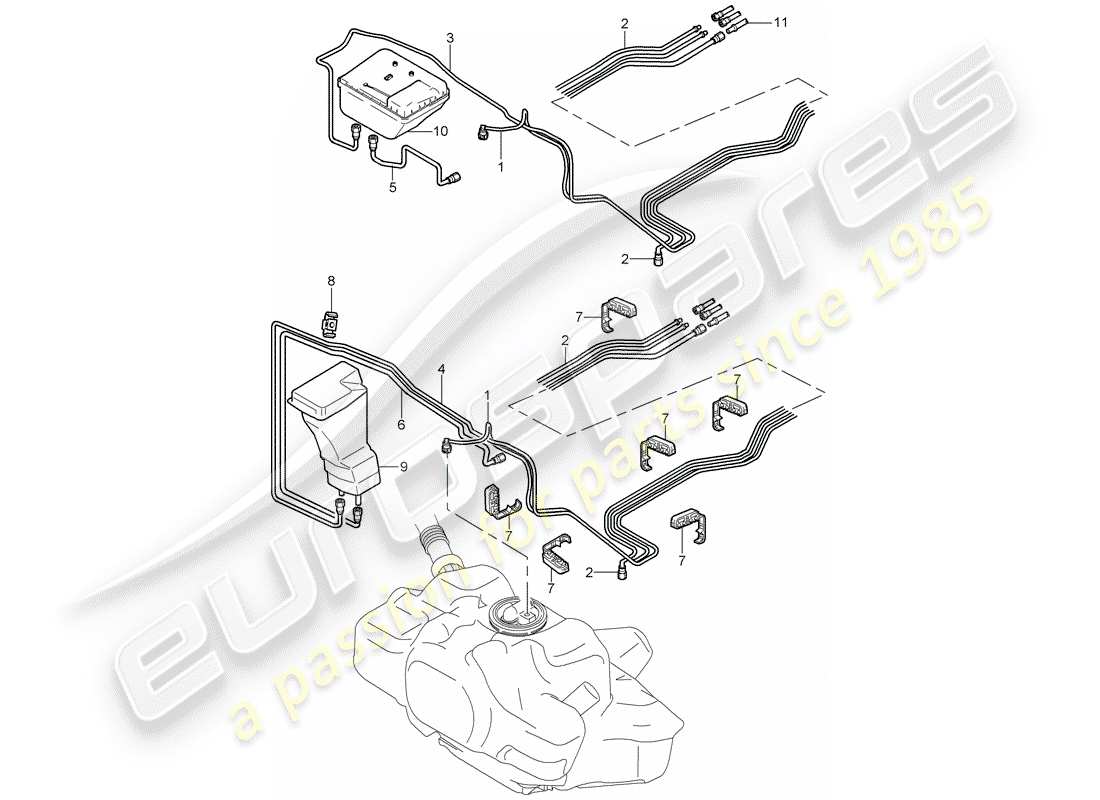 a part diagram from the porsche 997 parts catalogue