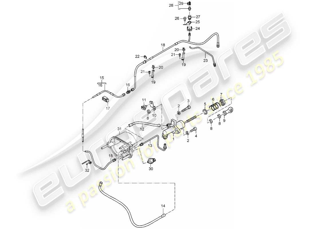 a part diagram from the porsche carrera gt parts catalogue