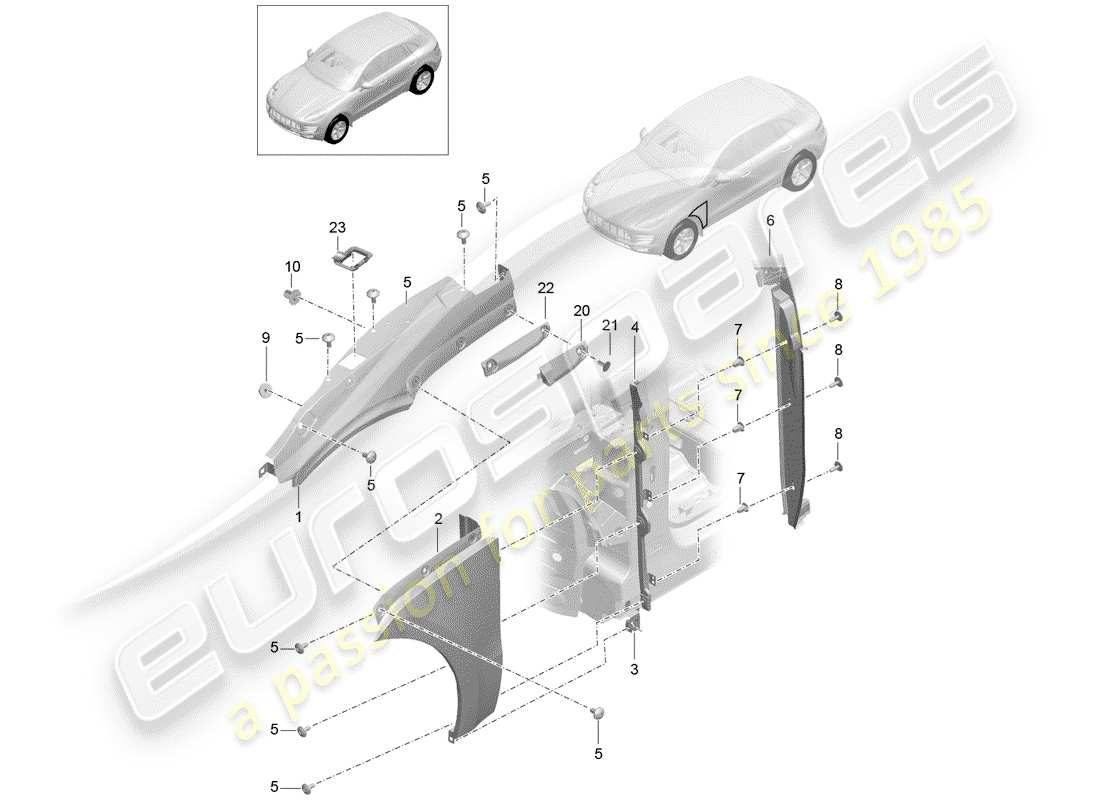 part diagram containing part number 95b821101by