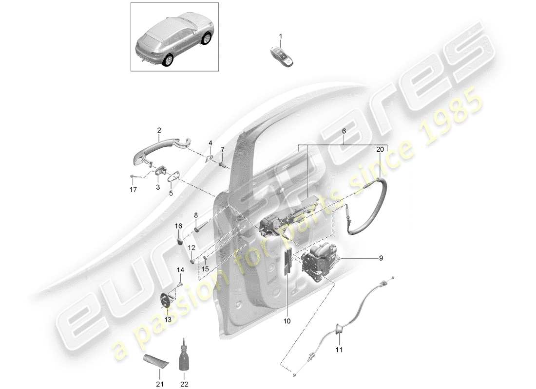 a part diagram from the porsche macan parts catalogue