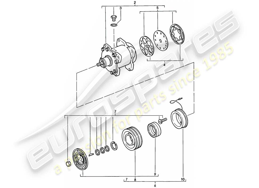 a part diagram from the porsche 924 parts catalogue