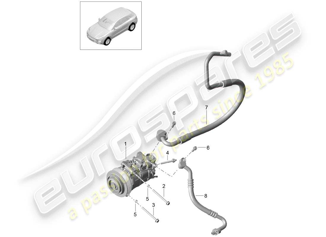 a part diagram from the porsche macan parts catalogue