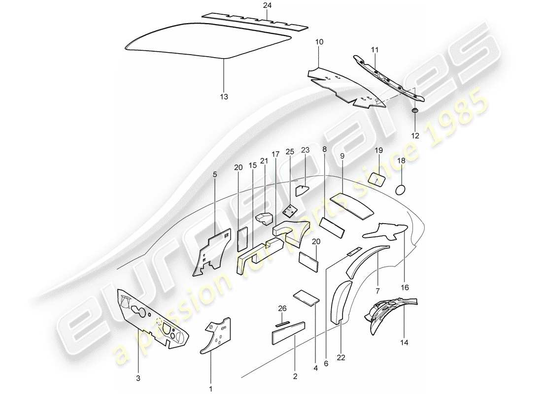 a part diagram from the porsche 997 parts catalogue