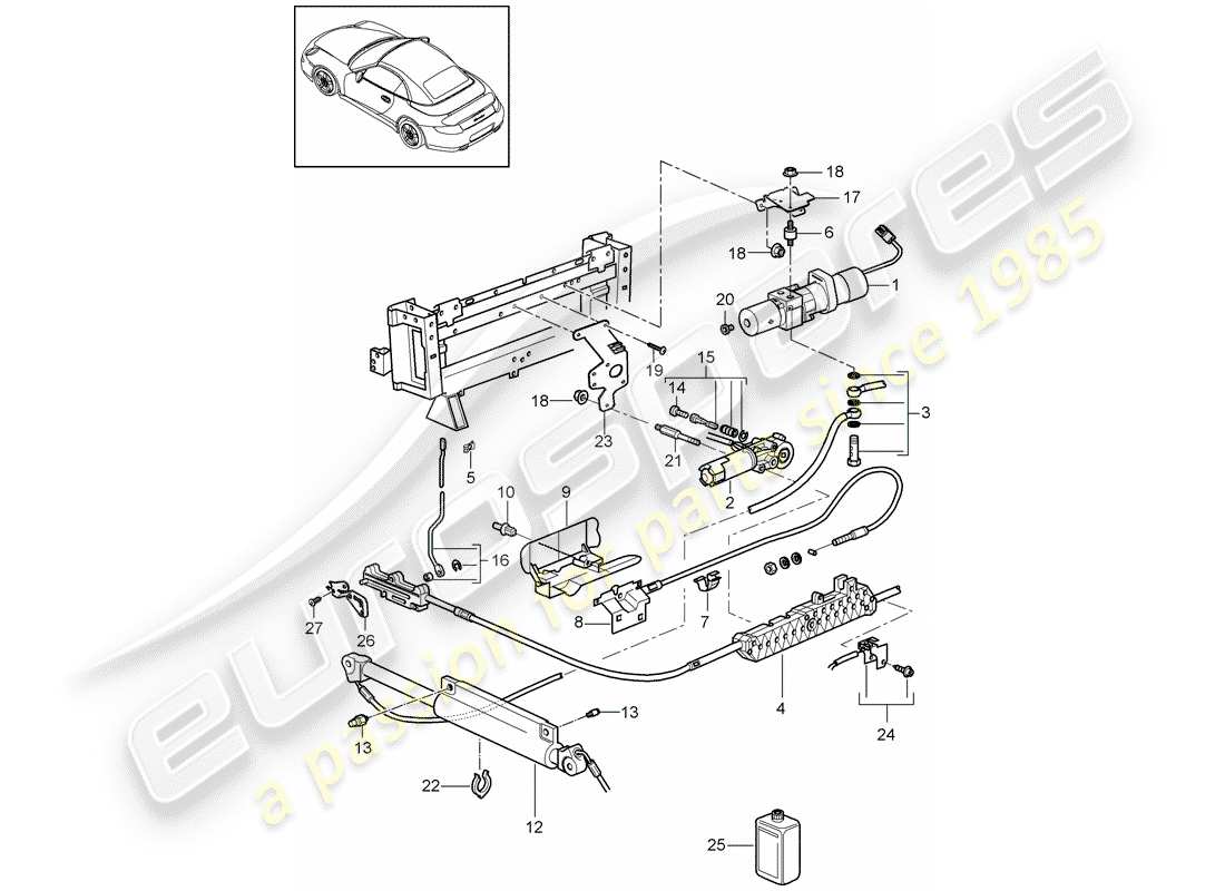 a part diagram from the porsche 997 parts catalogue