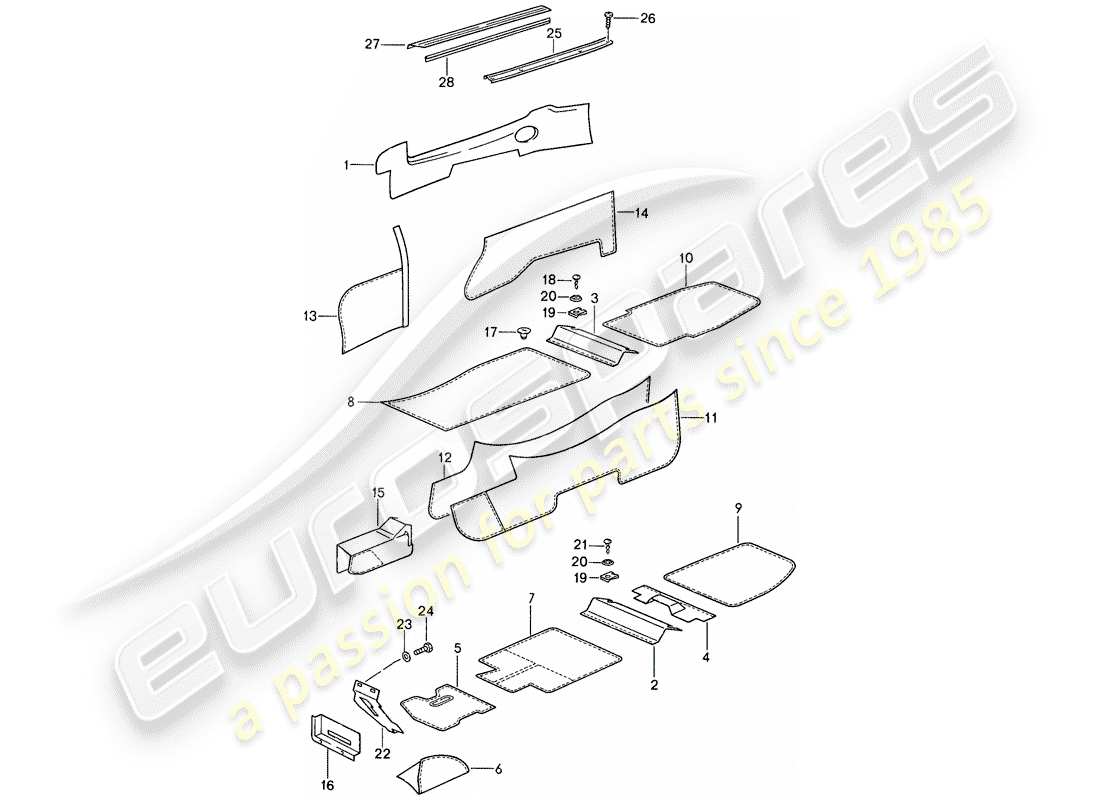 a part diagram from the porsche 959 parts catalogue