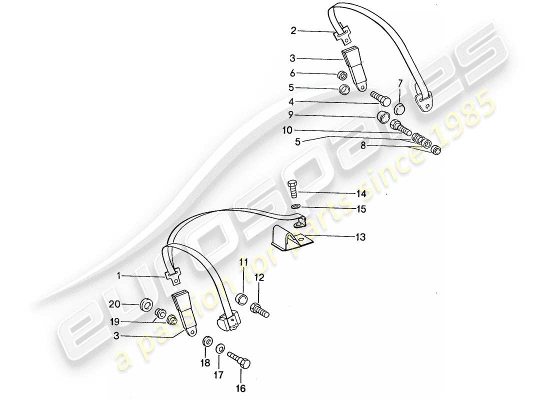 a part diagram from the porsche 959 parts catalogue