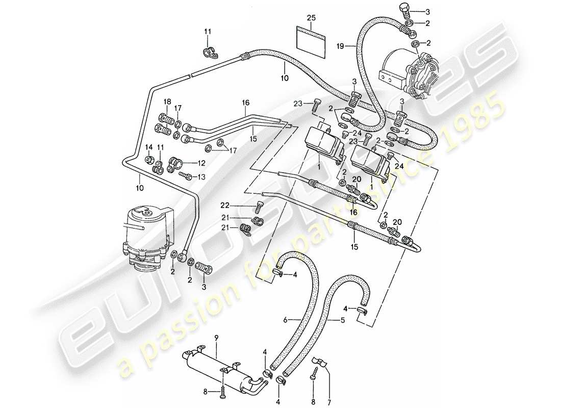 a part diagram from the porsche 959 parts catalogue