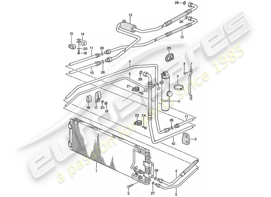 a part diagram from the porsche 959 parts catalogue