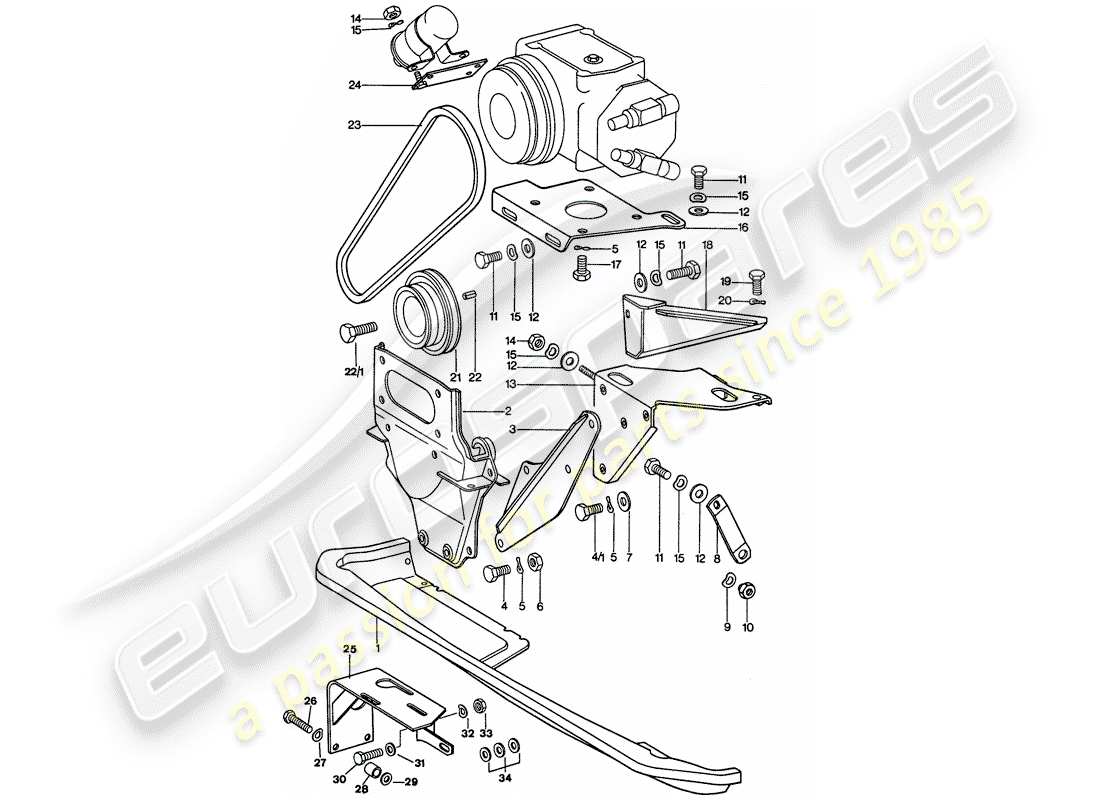 porsche 911 (1977) air conditioner part diagram