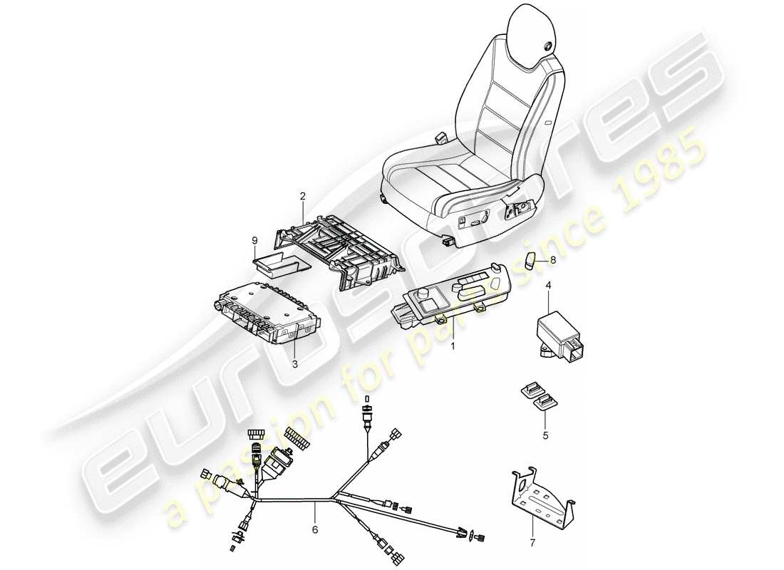 porsche cayenne (2003) switch part diagram