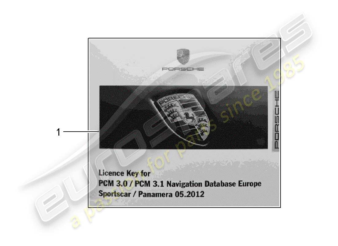 porsche tequipment catalogue (2011) release document for parts diagram