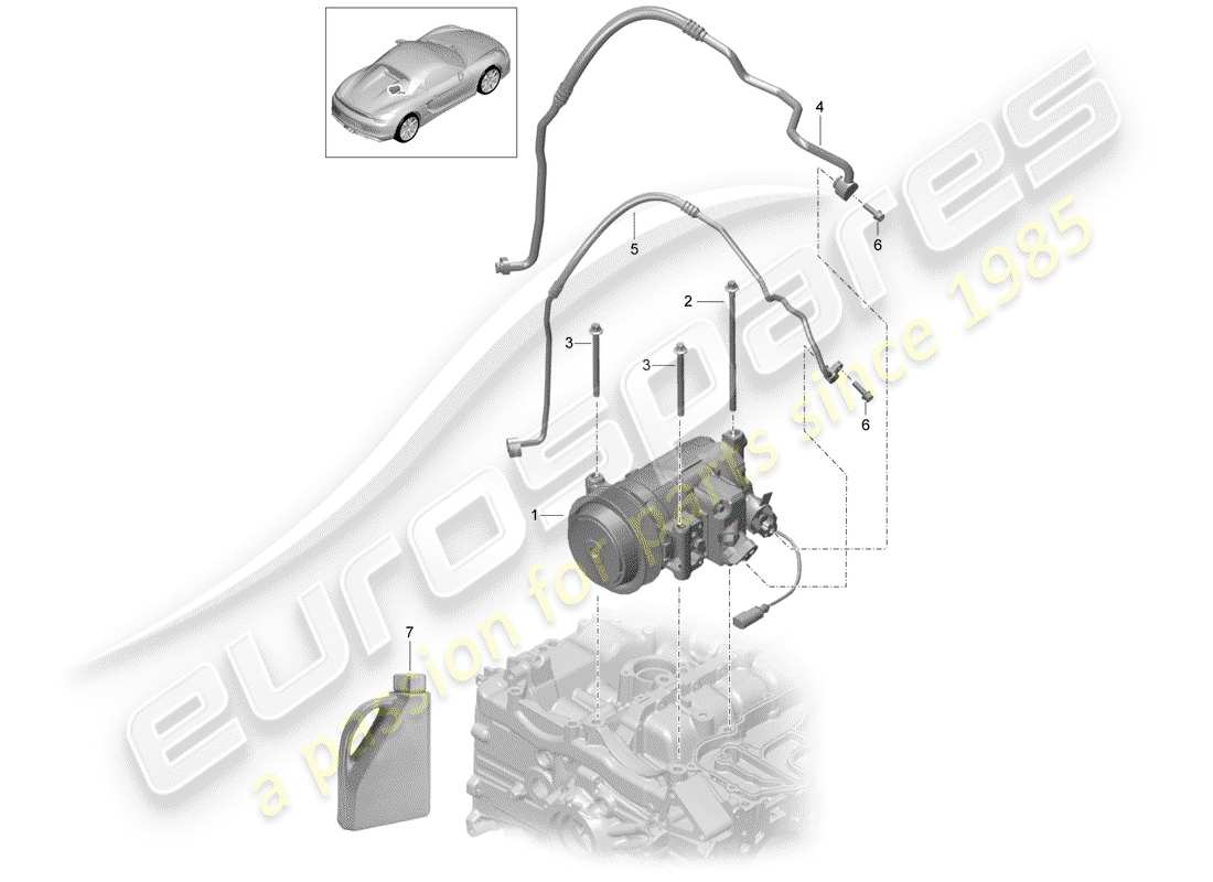 porsche 2016 compressor part diagram